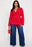 About Her Business Blazer - Red