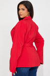 About Her Business Blazer - Red