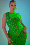 Tanya Cut Out Maxi Dress - Kelly Green