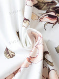 Plus Size Women's Floral Print Round Neck Short Sleeve Dress