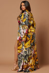 Teresa Floral Satin Maxi Dress - Multi Color
