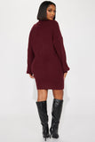 Karina Sweater Mini Dress - Marsala