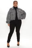 Not Your Only Houndstooth Jacket - Black/combo