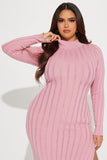 Kayla Sweater Maxi Dress - Mauve