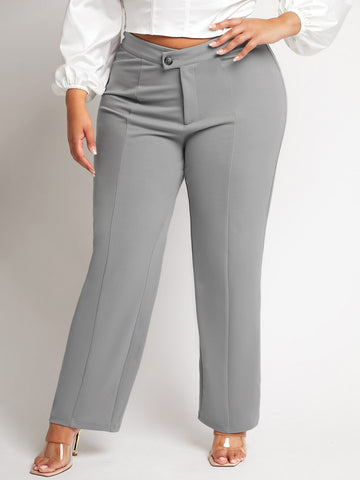 SXY Plus High Waist Seam Detail Pants