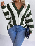 Essnce Plus Colorblock Drop Shoulder Pointelle Knit Sweater