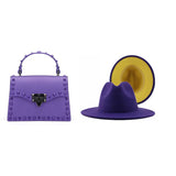 Fedora Hat With Matching Purse Sets