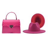 Fedora Hat With Matching Purse Sets