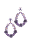 Floral Post Drop Earring