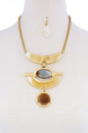 Stylish Acetate Organic Shape Chunky Necklace And Earring Set