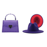 Fedora Hat With Matching Purse Sets